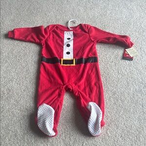 Cuddl Duds Festive Red Santa Footie